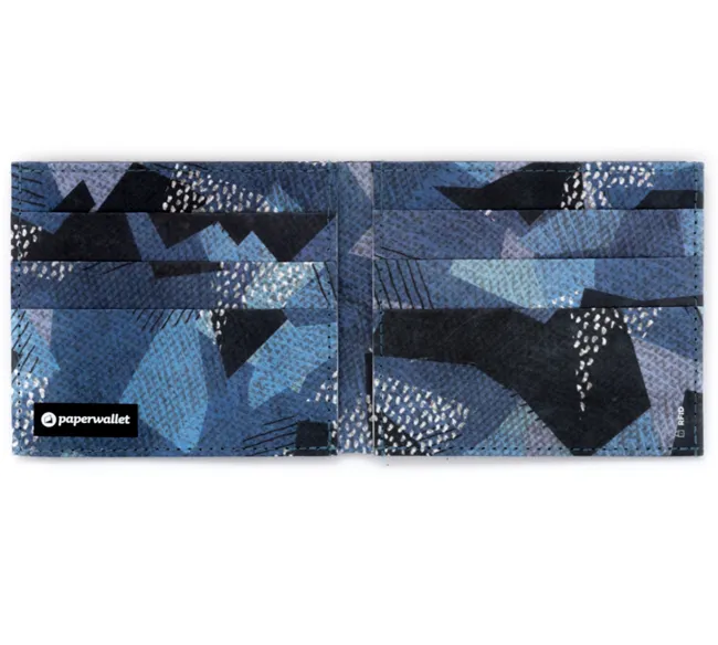 'Blue Camo' Flat Wallet | RFID Protection