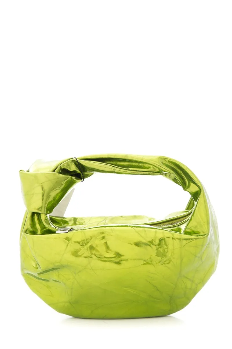 Bottega Veneta Green Jody Crinkle Leather Handbag