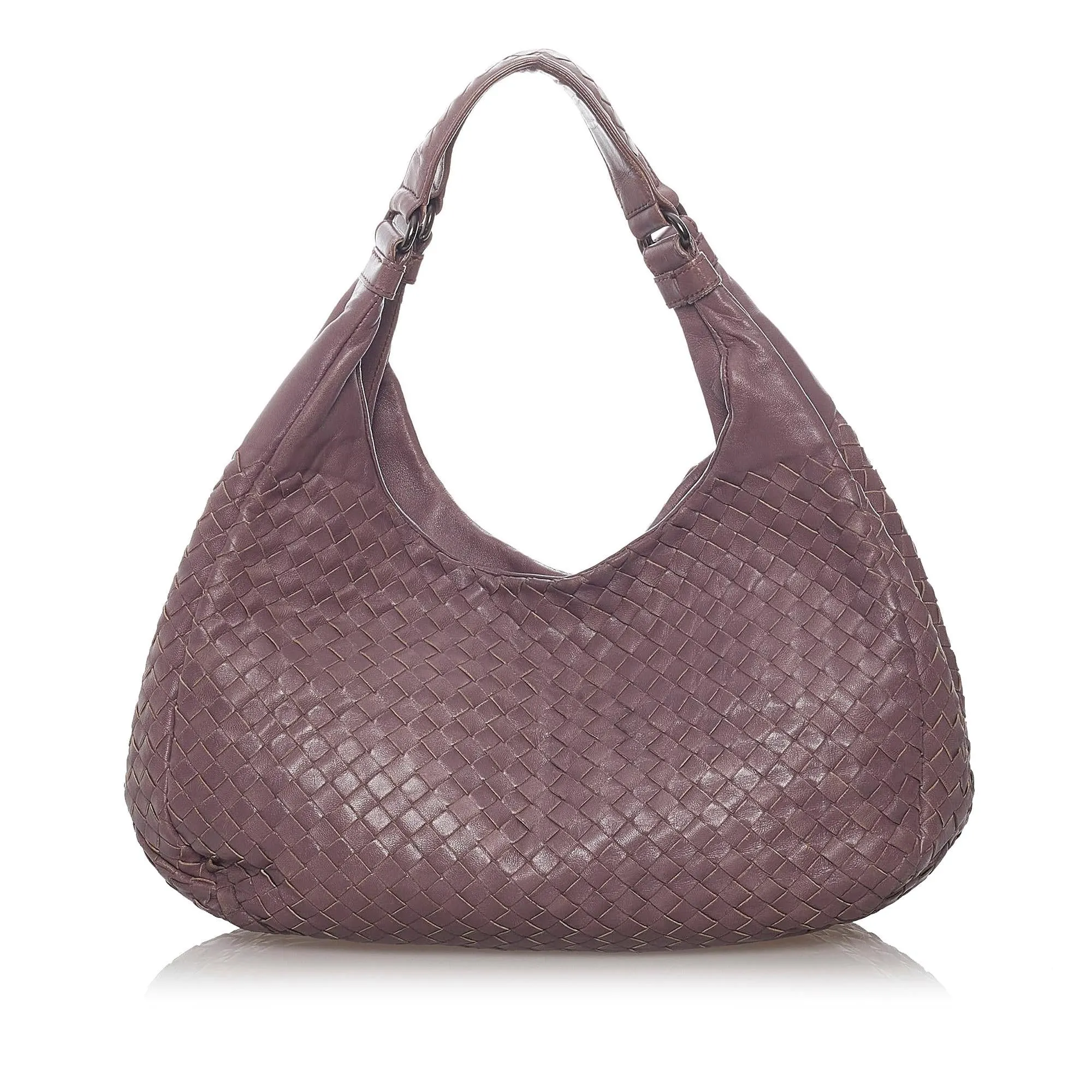 Bottega Veneta Intrecciato Campana Leather Hobo Bag (SHG-28631)