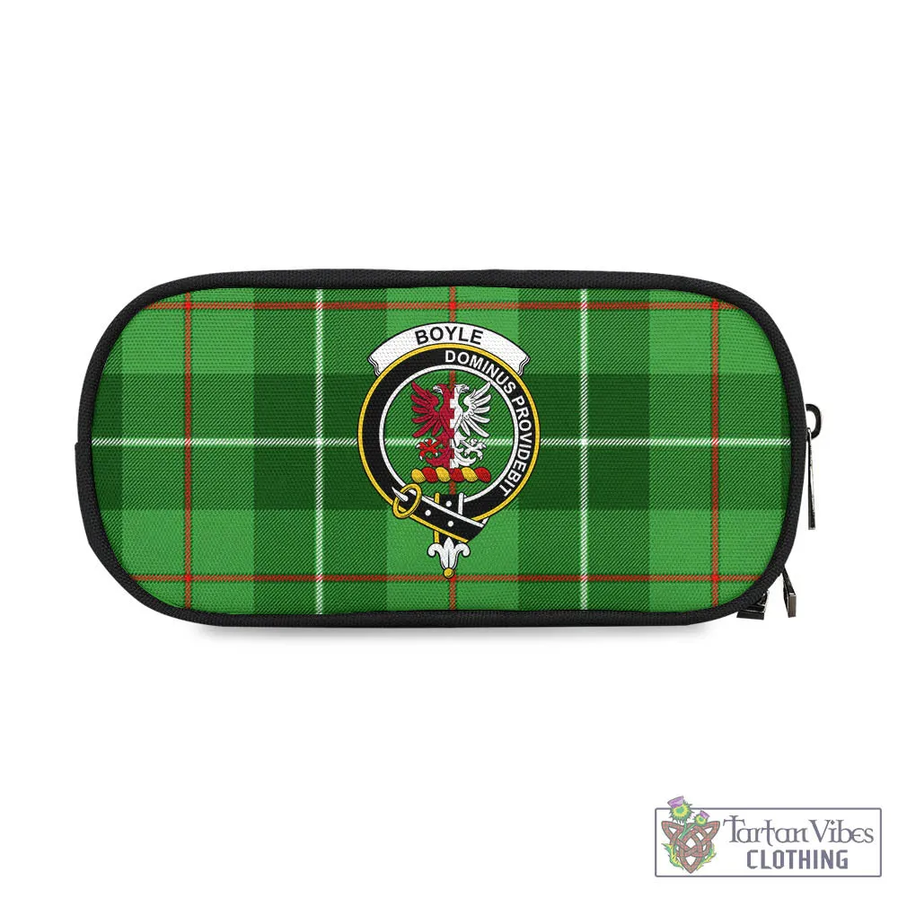 Boyle Tartan Pen and Pencil Case with Family Crest