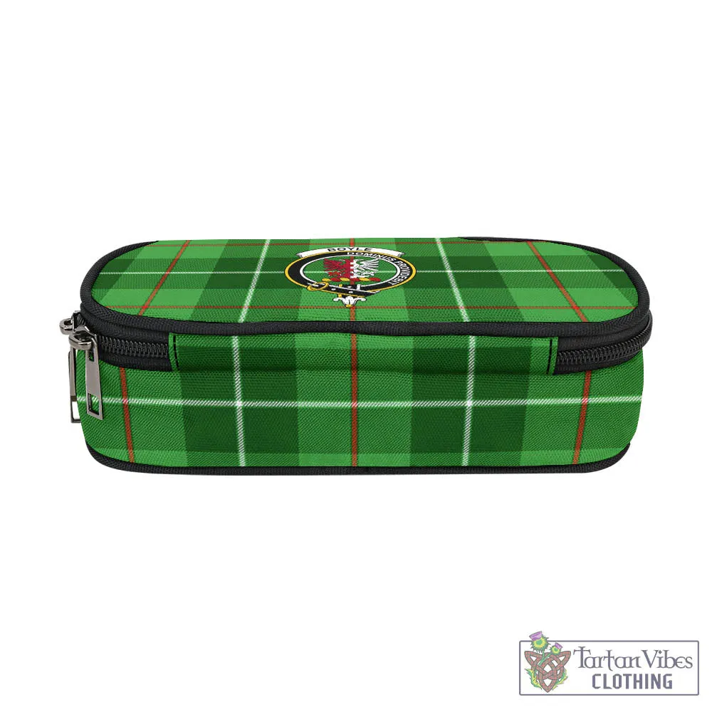 Boyle Tartan Pen and Pencil Case with Family Crest