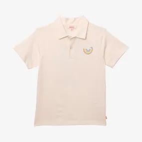 Boys' white polo shirt