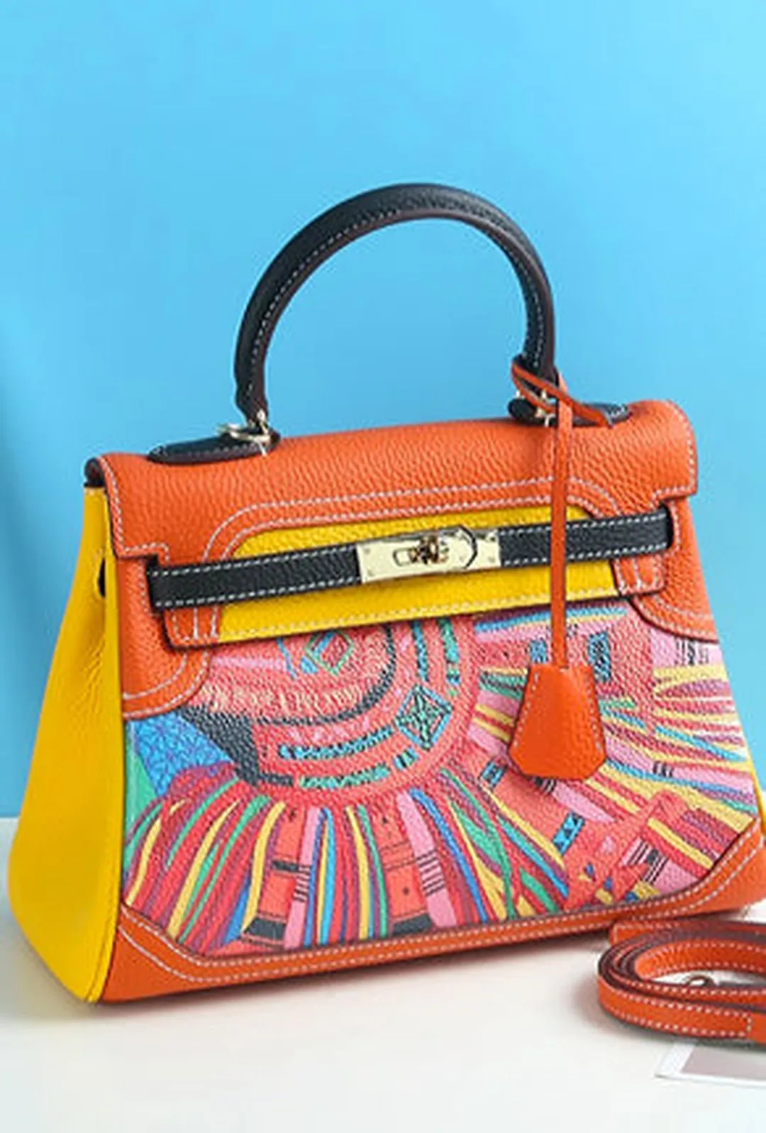 BREANNI - SCARF PRINT KELLY BAG