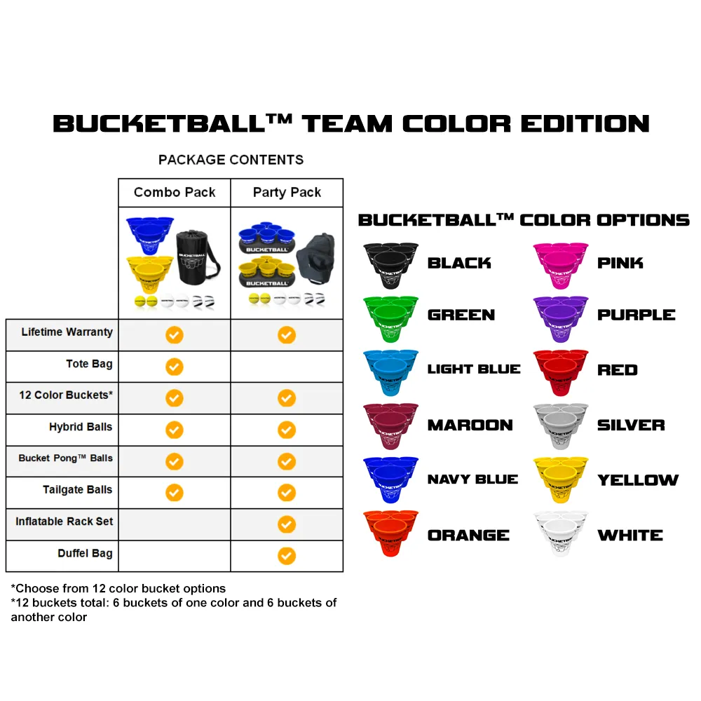 BucketBall - Team Color Edition - Combo Pack (Pink/Red)