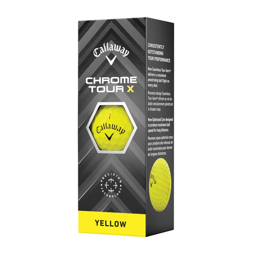 Callaway Chrome Tour X Golf Balls - Yellow