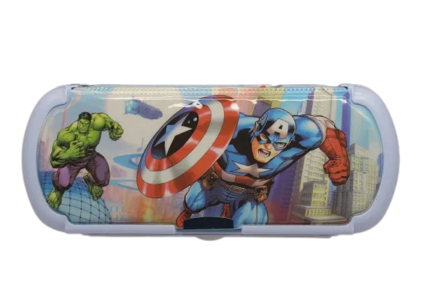 Captain America Character Pencil Box With Mini Drawing Board