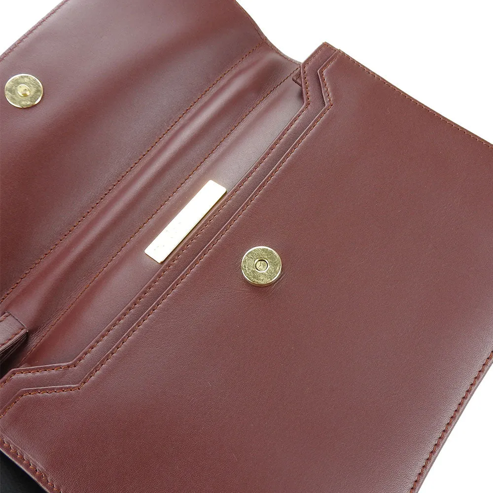 Cartier Must Line Leather Bordeaux Clutch Bag