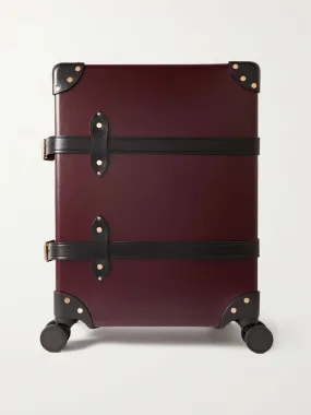 Centenary Carry-On leather-trimmed suitcase