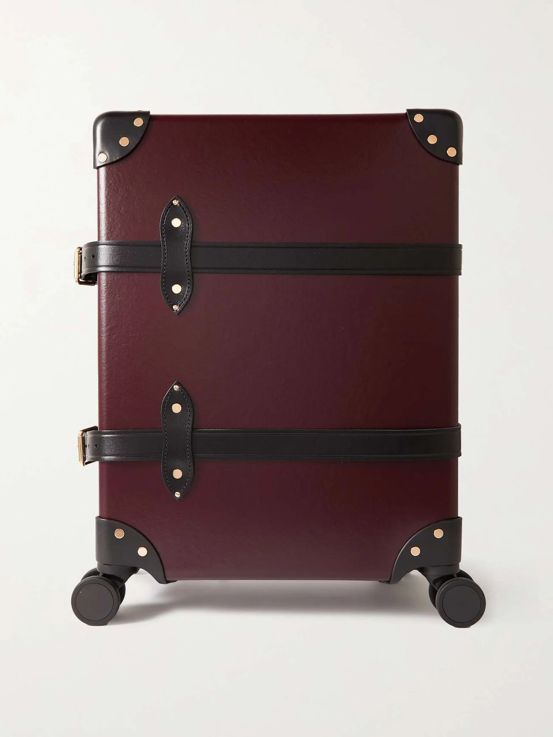 Centenary Carry-On leather-trimmed suitcase