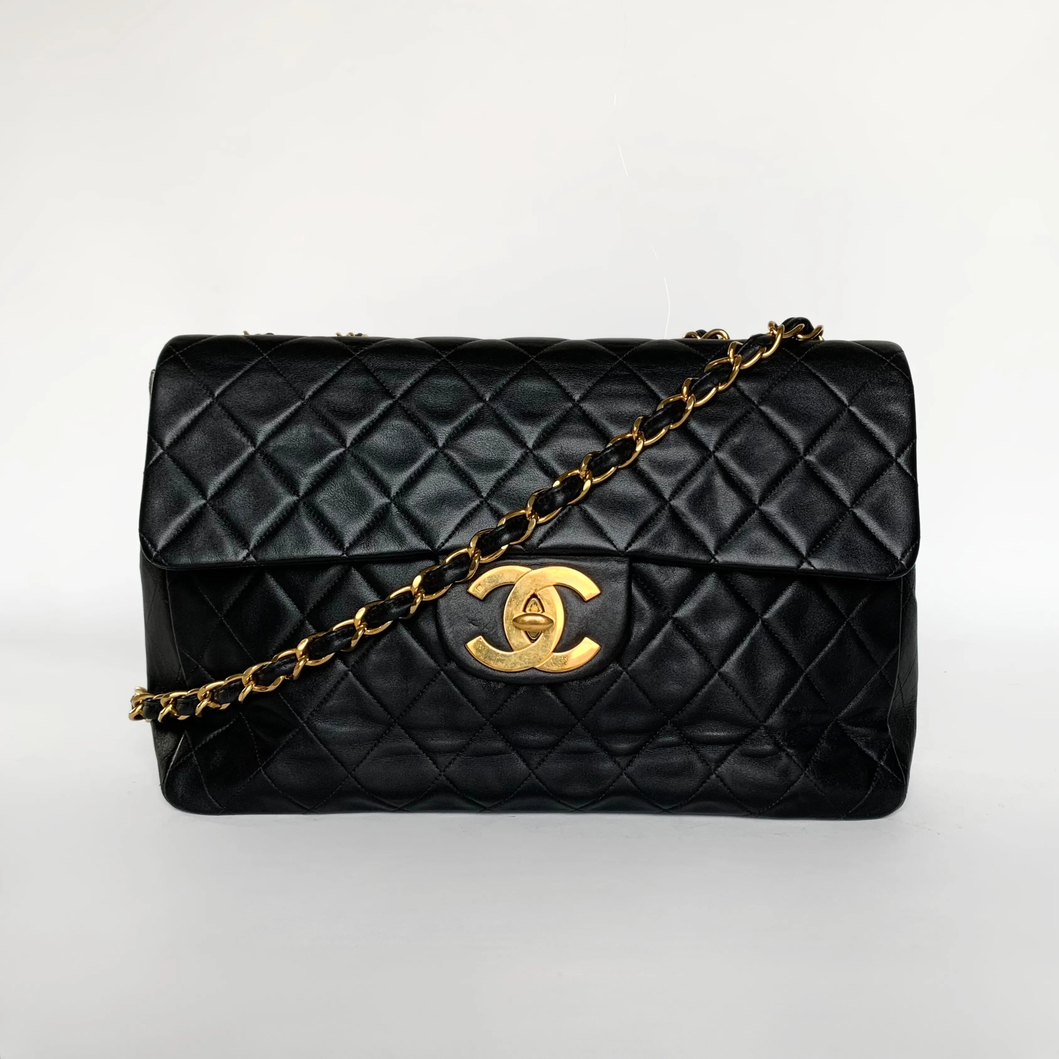 Chanel Classic Flap Bag Maxi Lambskin Leather