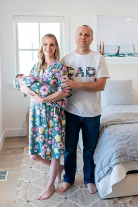 Charlotte Robe & Swaddle & Dad T-Shirt