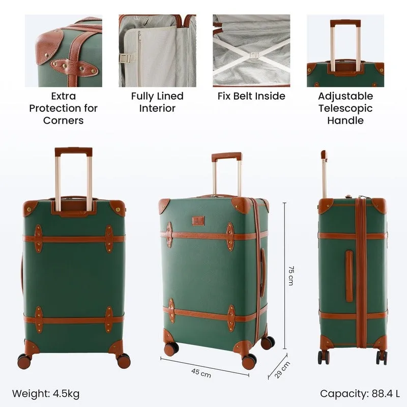 Check-in Trolley Bag - Vintage Series, TSA Lock | 28 inch | 88.4L | Green