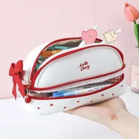 Cherry PU Kawaii Cherry Bear Pencil Case