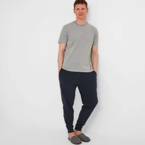 Chill Mens Pyjama Trouser Set - Grey Marl/Indigo