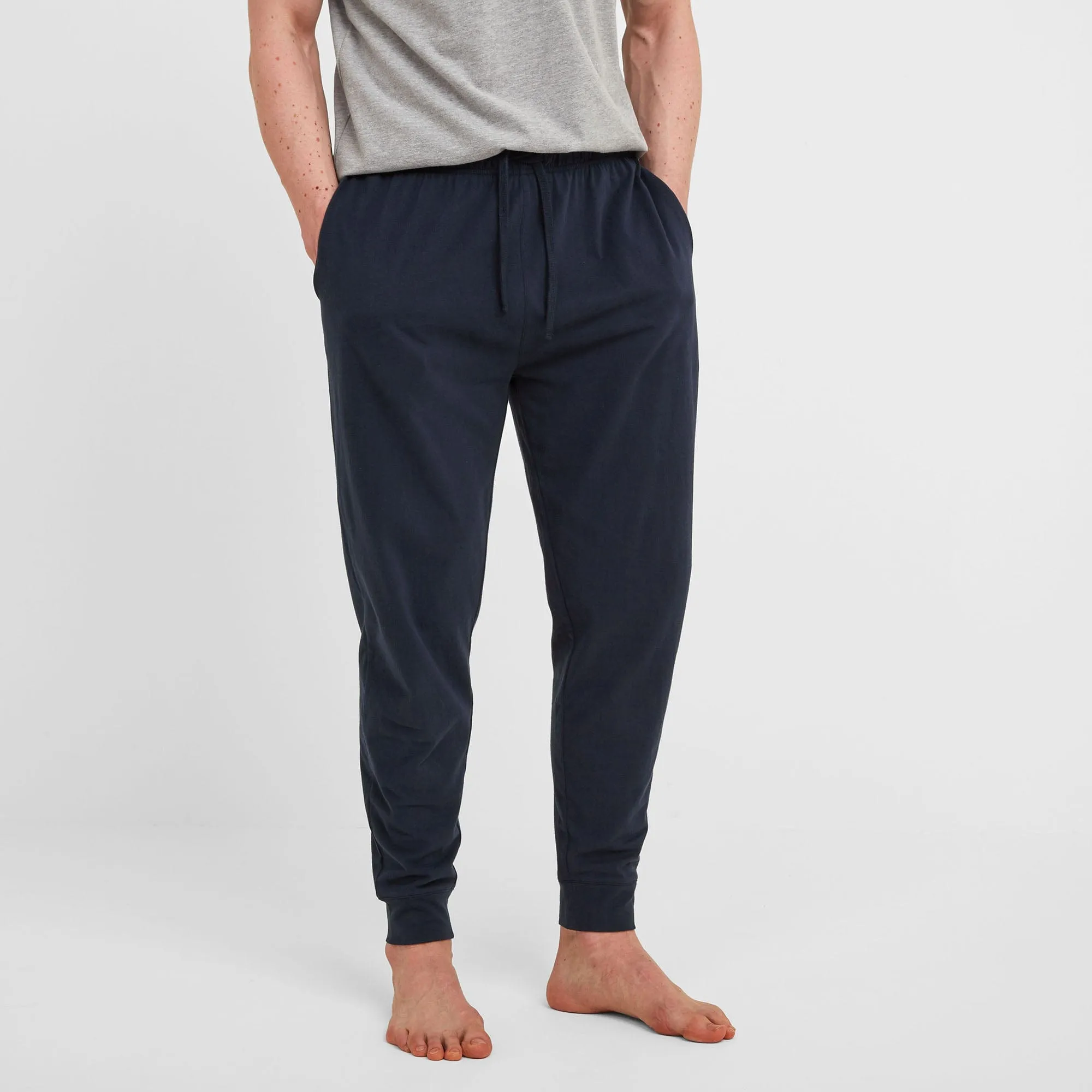 Chill Mens Pyjama Trouser Set - Grey Marl/Indigo