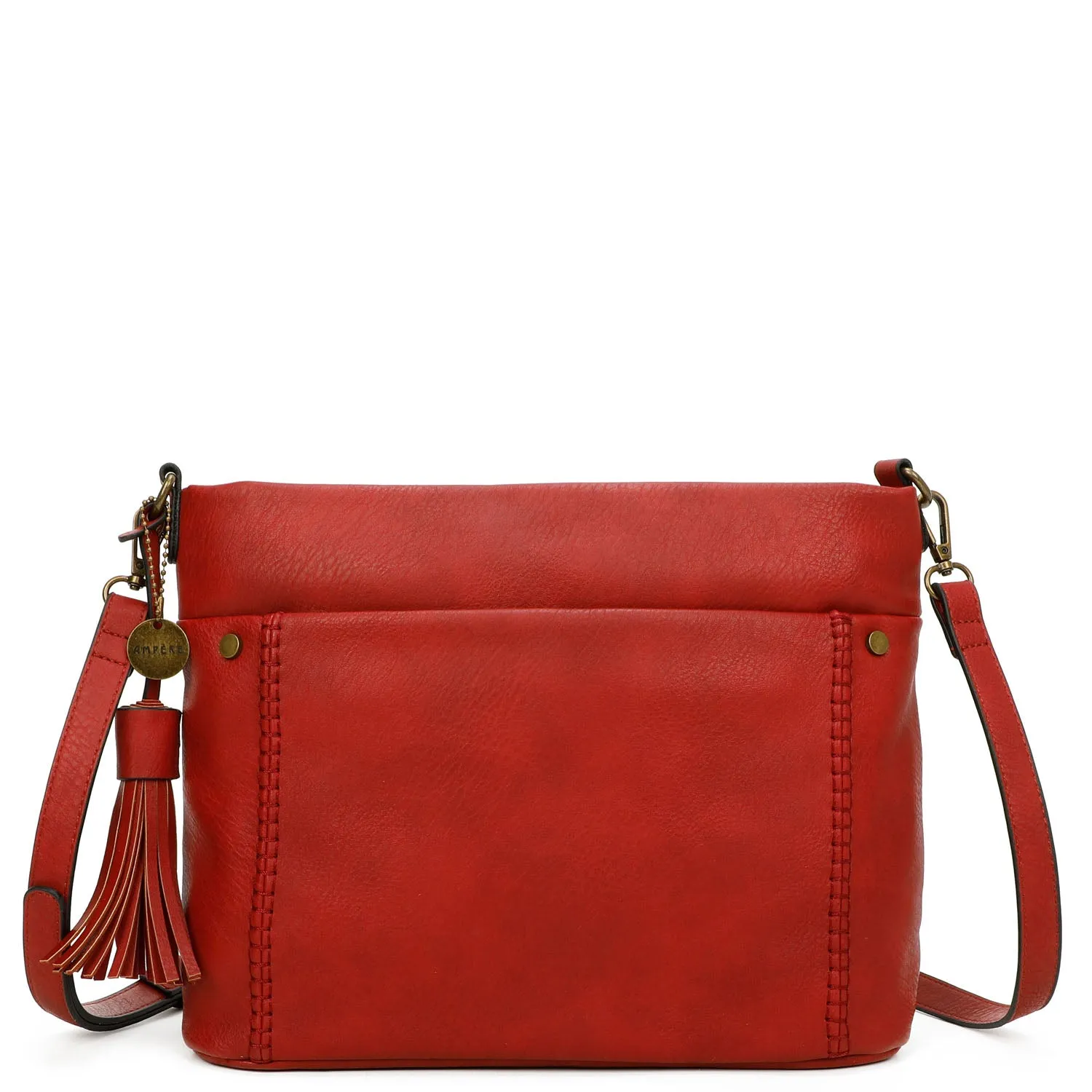 Christina Crossbody Vegan Leather Bag - Red