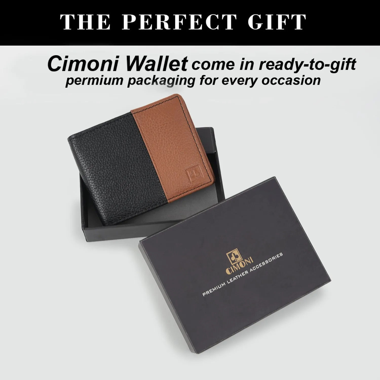 CIMONI Genuine Leather Wallet for Men I Ultra Strong Stitching I 6 Credit Card Slots