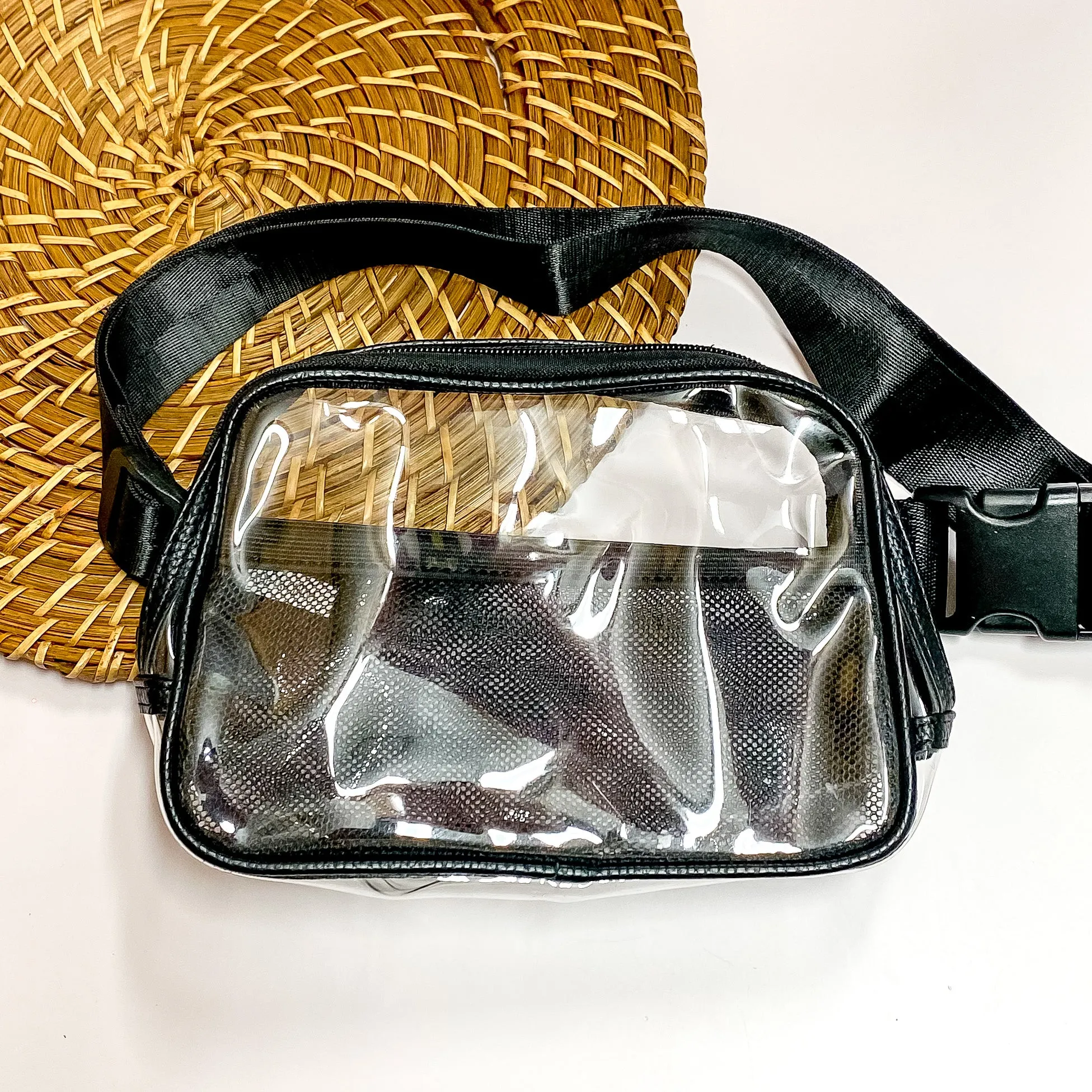 Clear Fanny Pack with a Black Outline