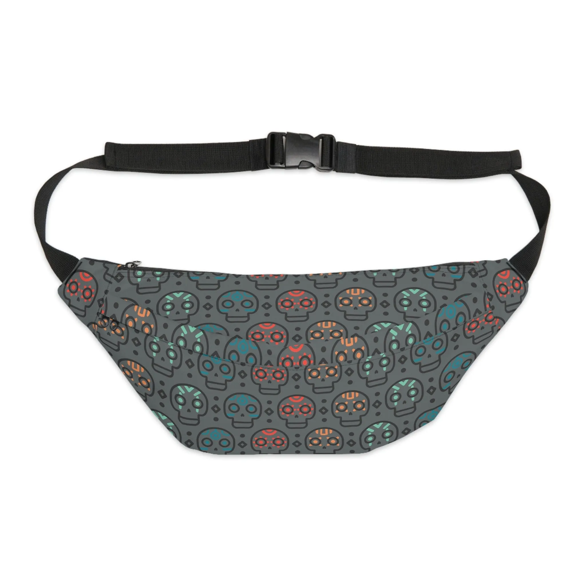 Colorful Skulls Large Fanny Pack