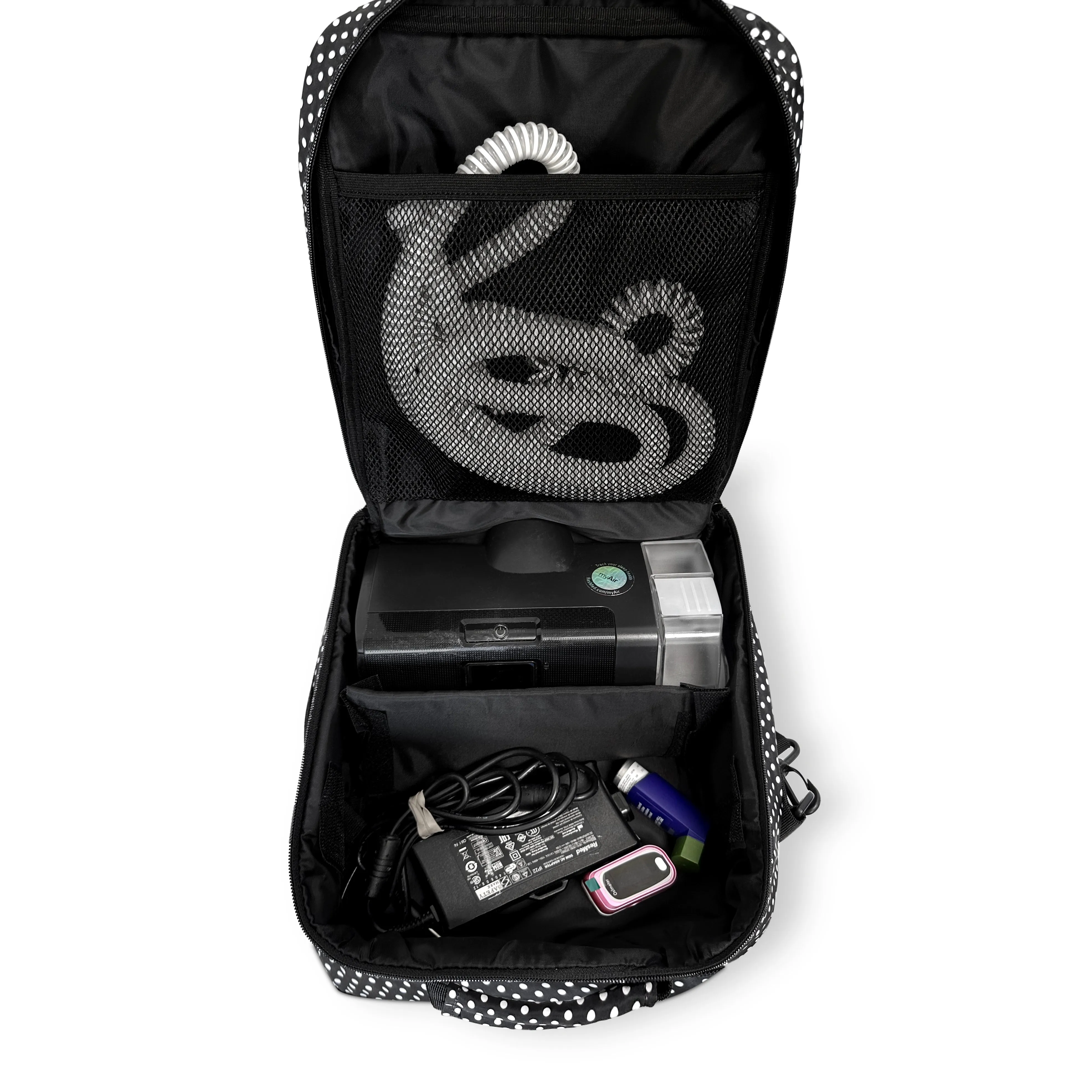 Cpap Travel Bag for Resmed Airsense, Airsense 10, 11, & more! (Polka Dot)