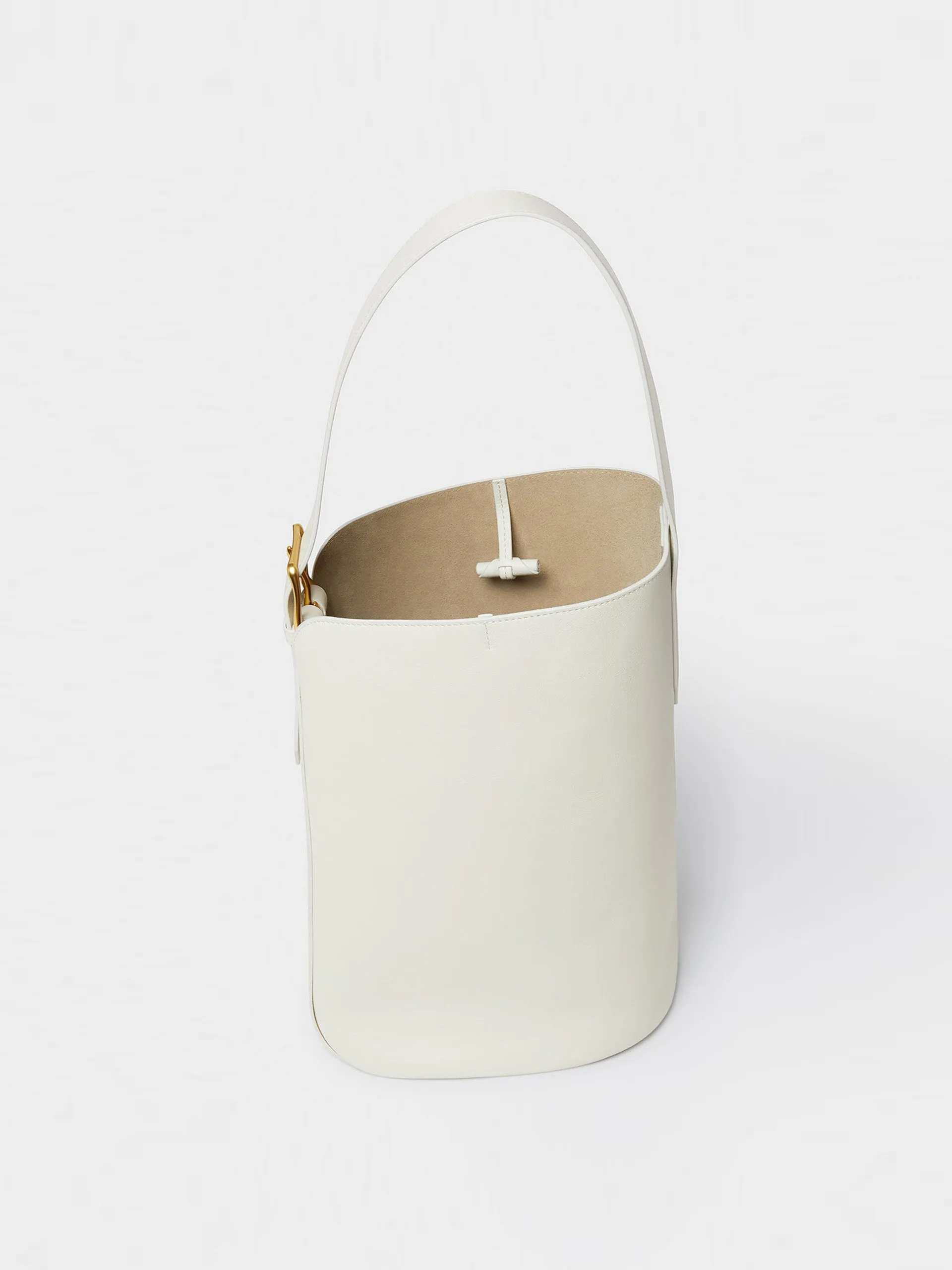 Cream Quiver bucket bag