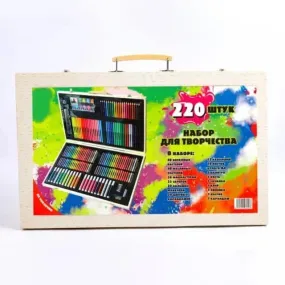 Creative Wooden Art Suitcase (220 Pcs)