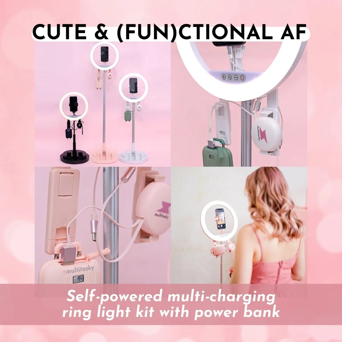 Creator On-Screen Kit - Multi-charging Self-Powered Portable Ring Light Set