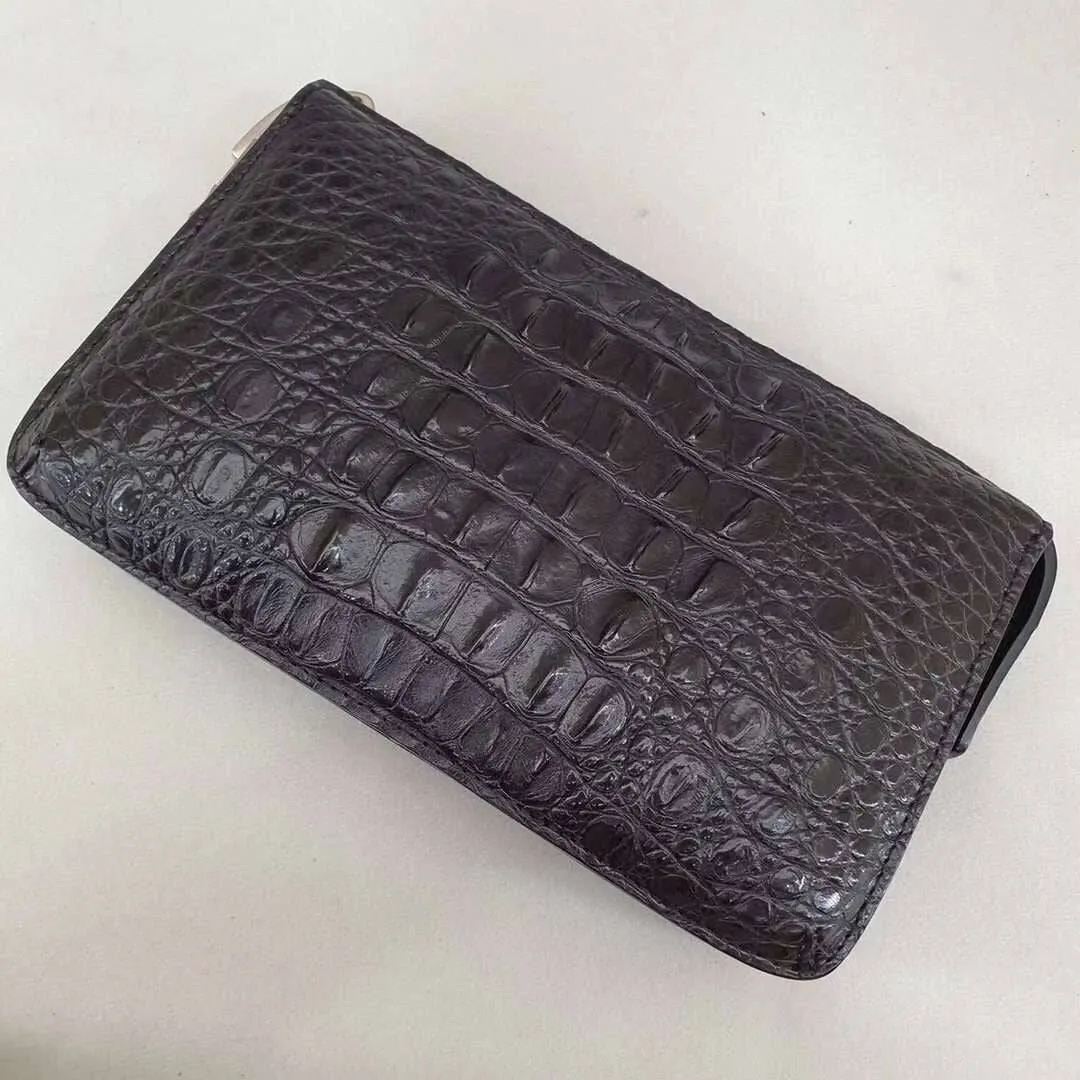 Crocodile Bone  Leather  Clutch Bag