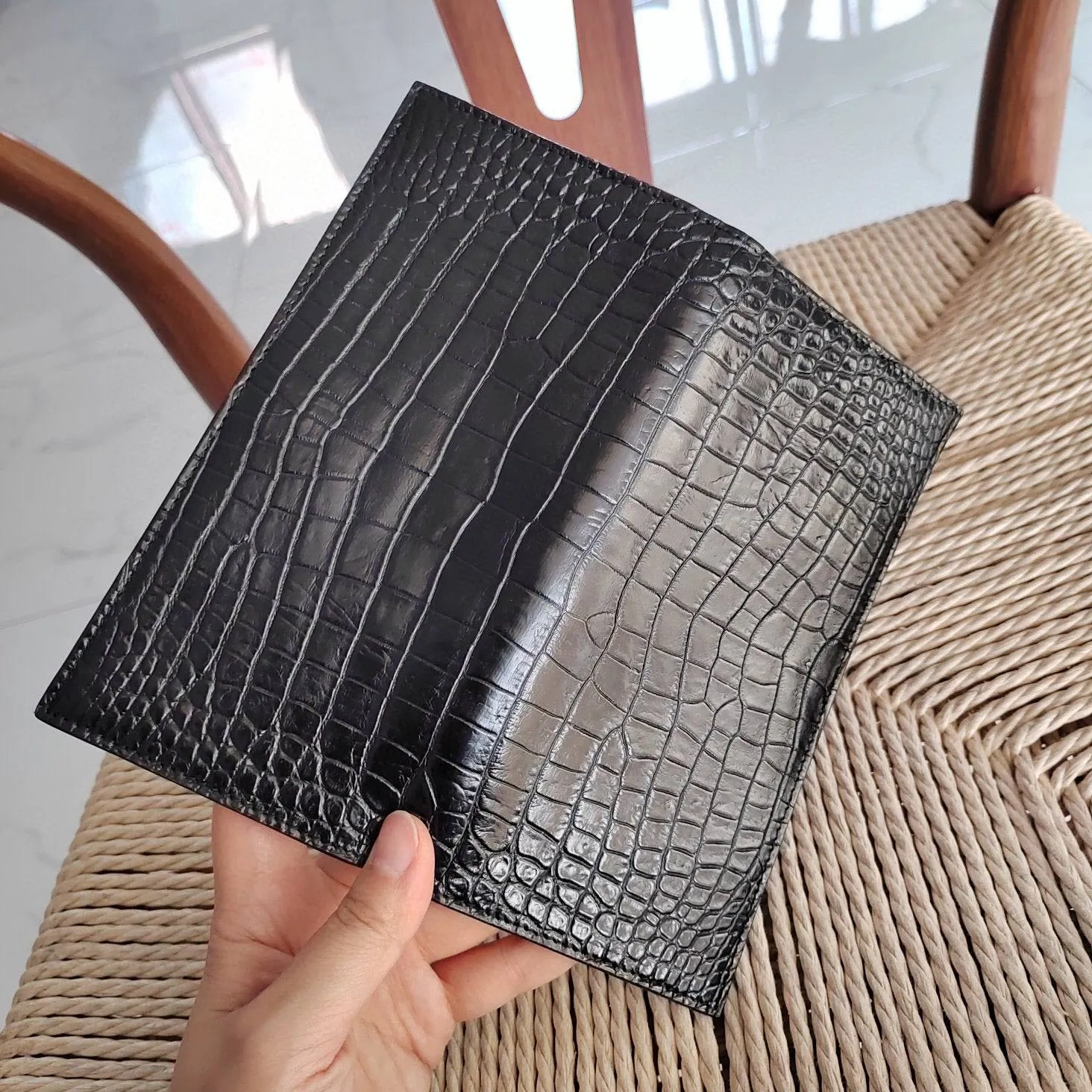 Crocodile Leather Mens Suit Wallet