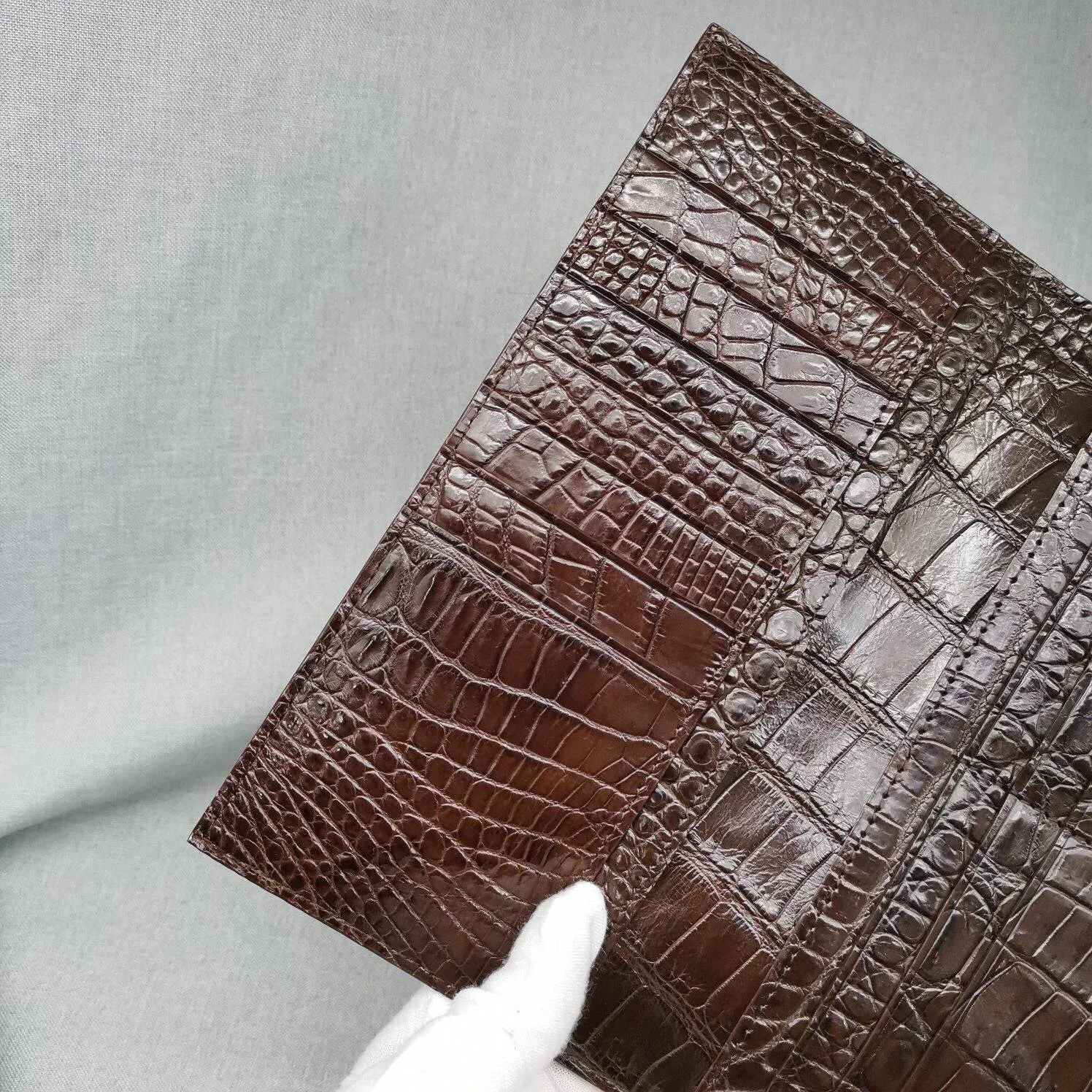 Crocodile Leather Mens Suit Wallet