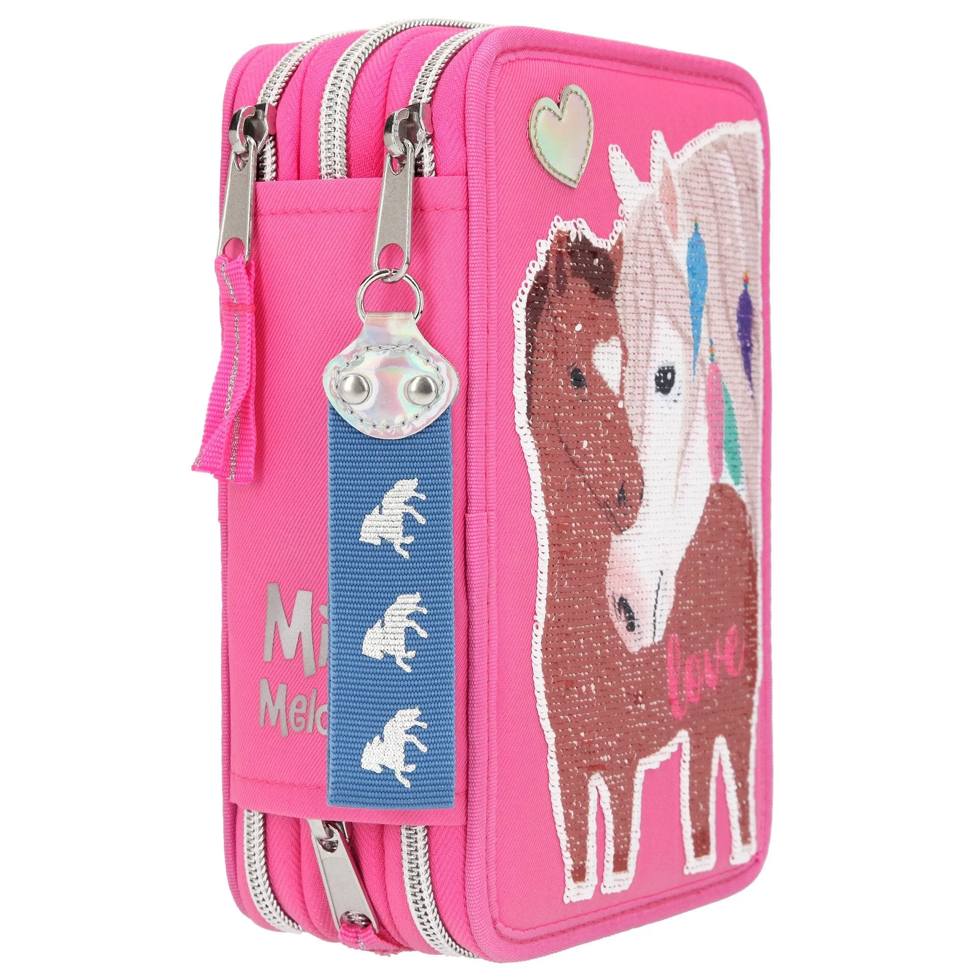 Depesche Miss Melody Filled Triple Pencil Case Pink