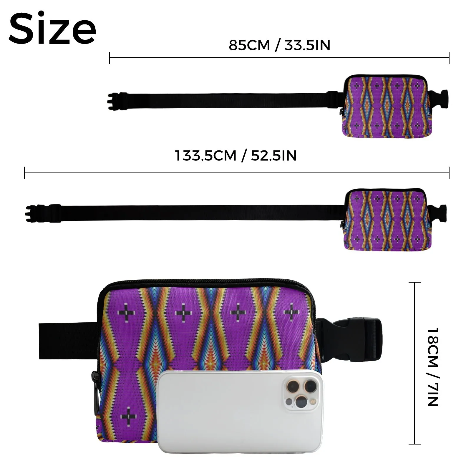 Diamond in the Bluff Purple Belt Bag