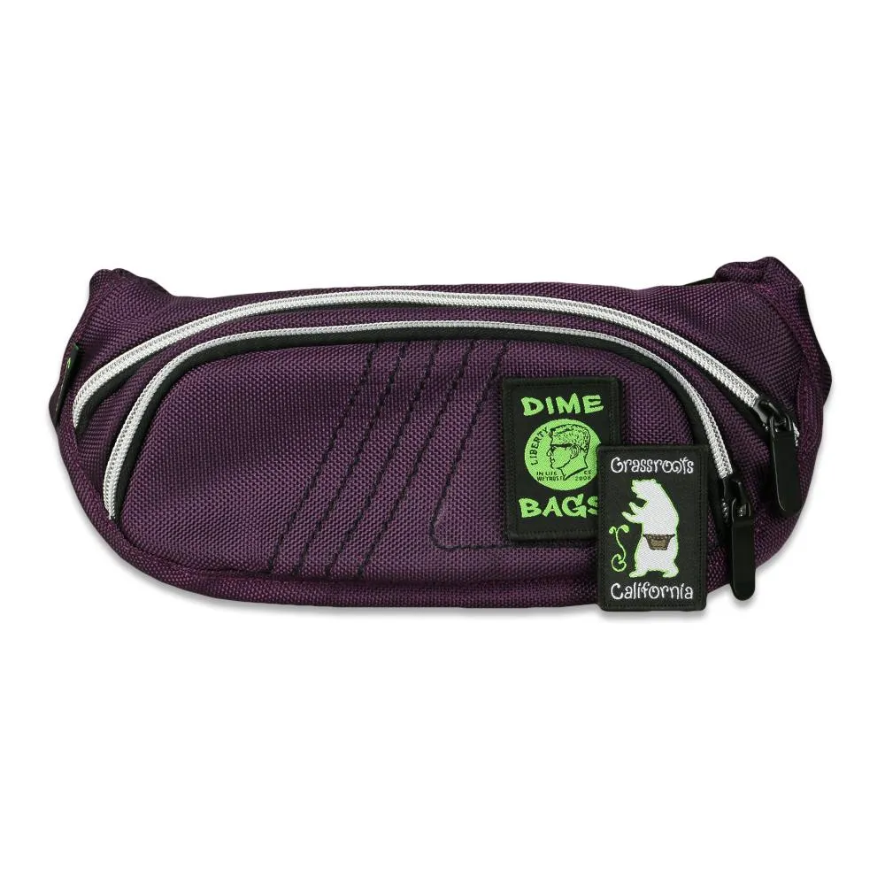 Dime Bags x GRC Removable Bear Purple Snapback Hat & Fanny Pack Bundle