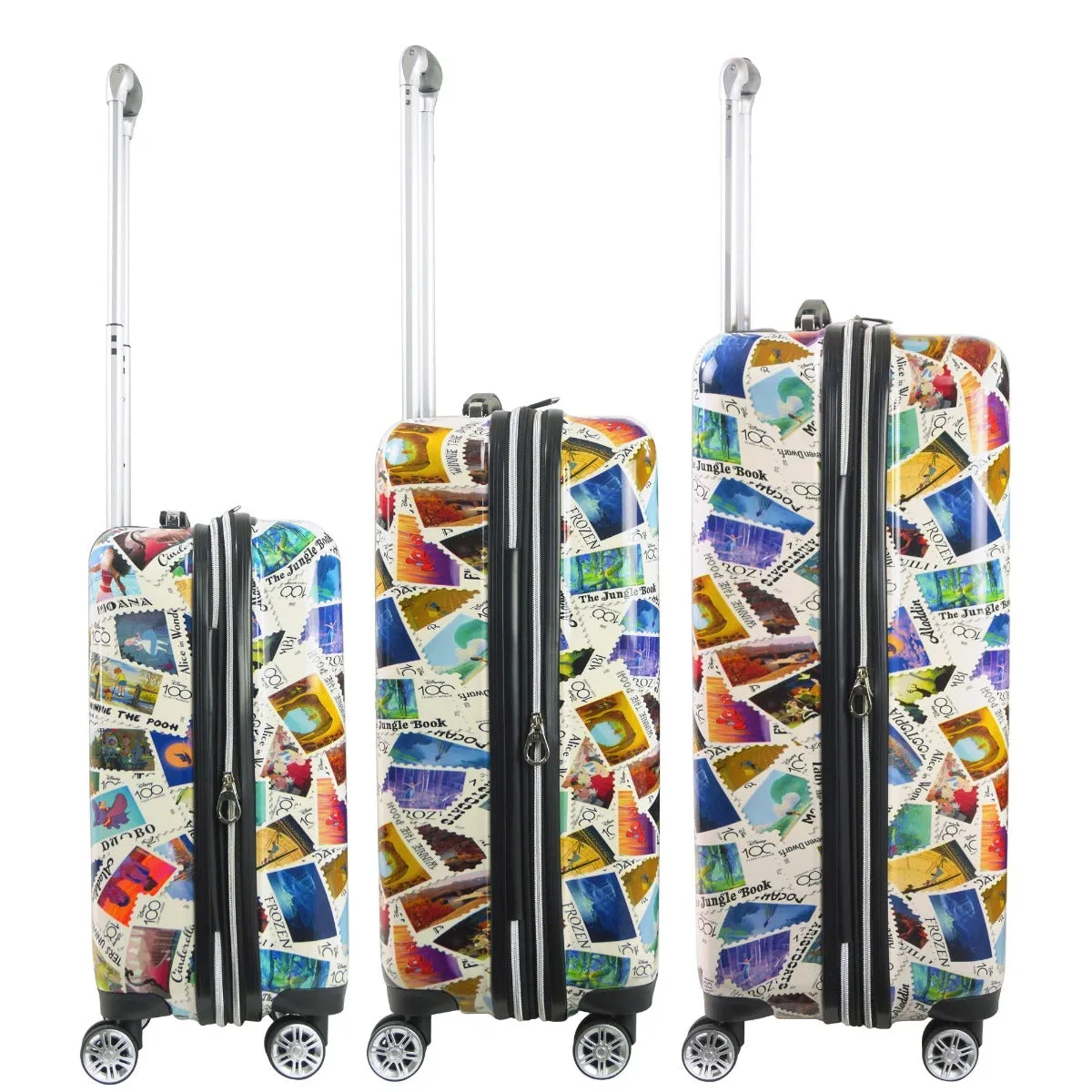 Disney Stamps 3pc Expandable Spinner Luggage Set