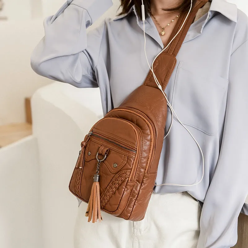 Durable and Water-resistant Vegan Leather Crossbody Bags