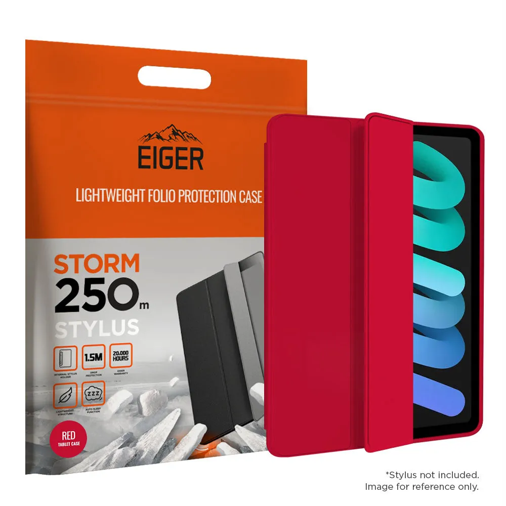 Eiger Storm 250m Stylus Case for Apple iPad Mini 7/ Mini 6 (2021) in Red