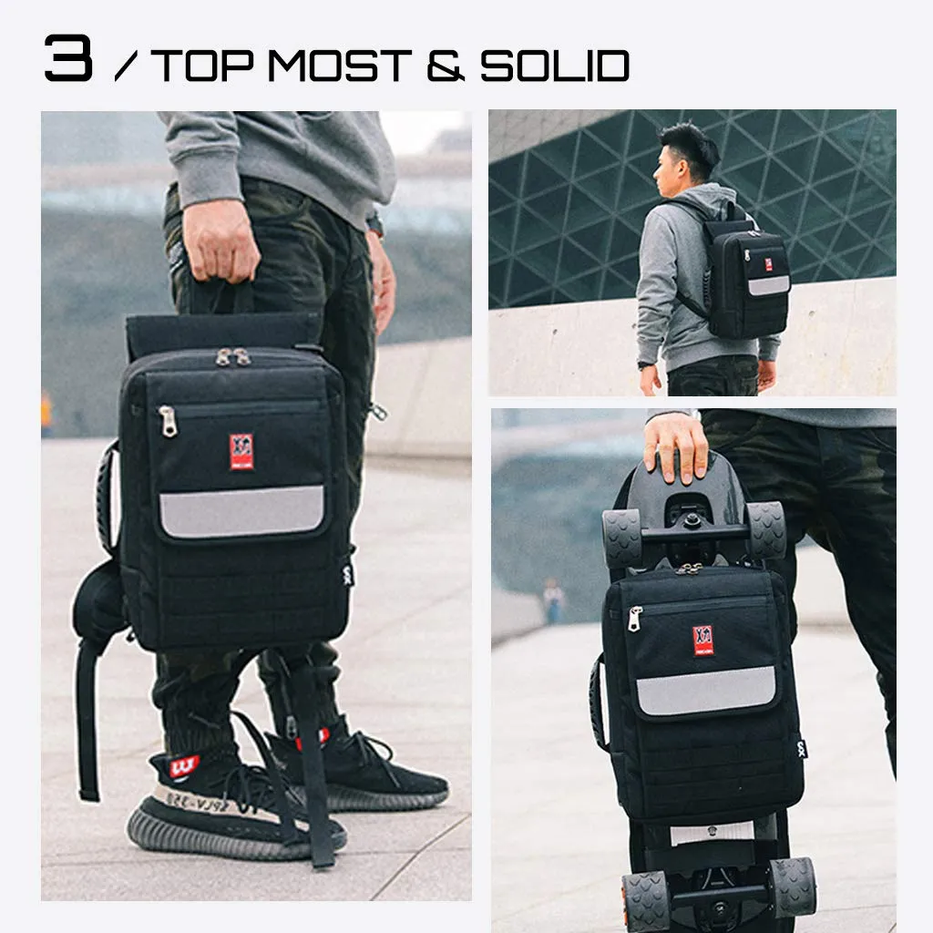 Electric Skateboard Longboard Waterproof Backpack Bag, Detachable, Backlight Enable, Fashion, Universal & Flexible to Most Brand Skateboards