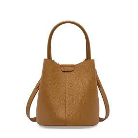 Elegant Leather Bucket Crossbody Bag