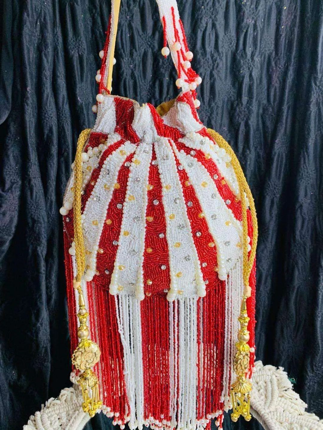 Embellished Pearl Potli Bag