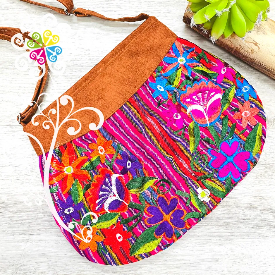 Embroider Waist Shape Crossover Bag