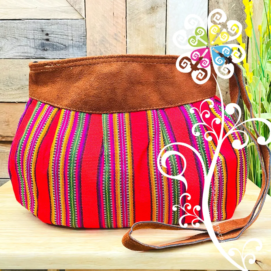 Embroider Waist Shape Crossover Bag