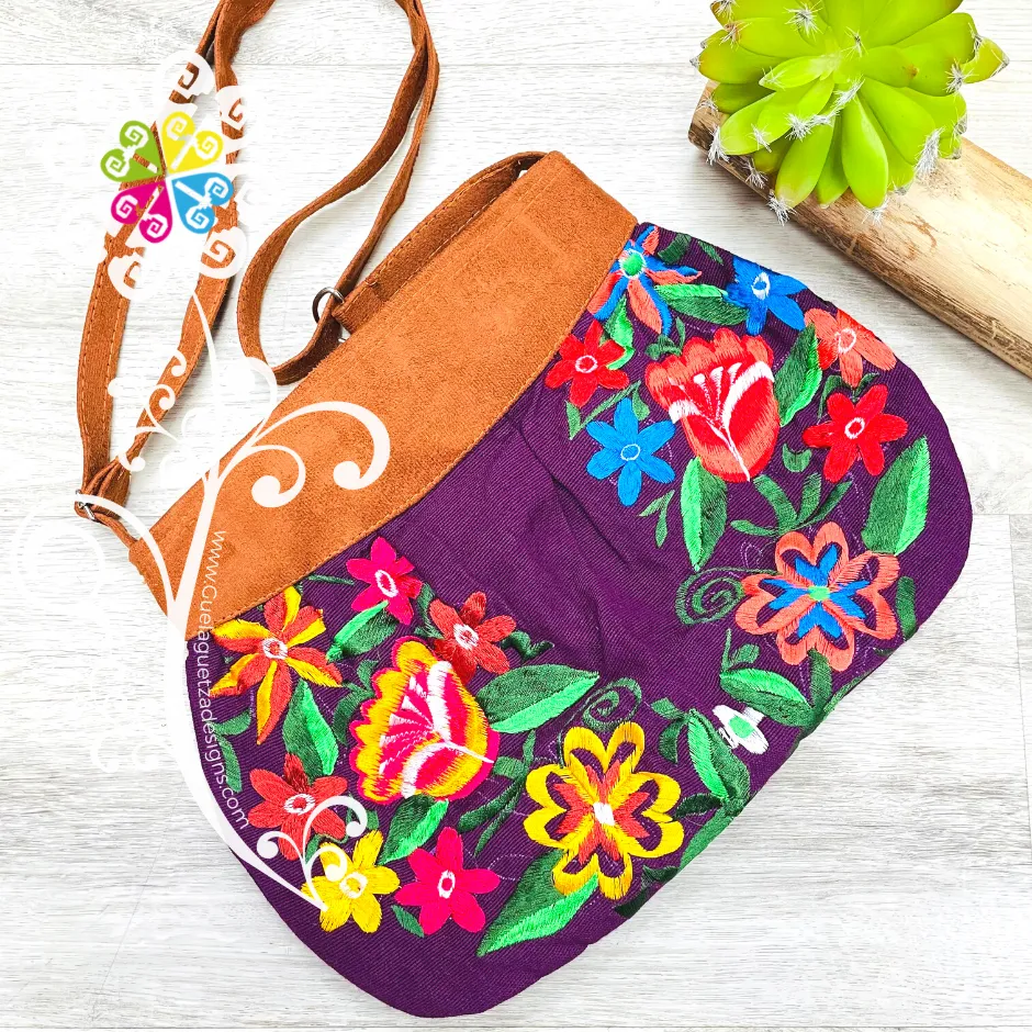 Embroider Waist Shape Crossover Bag