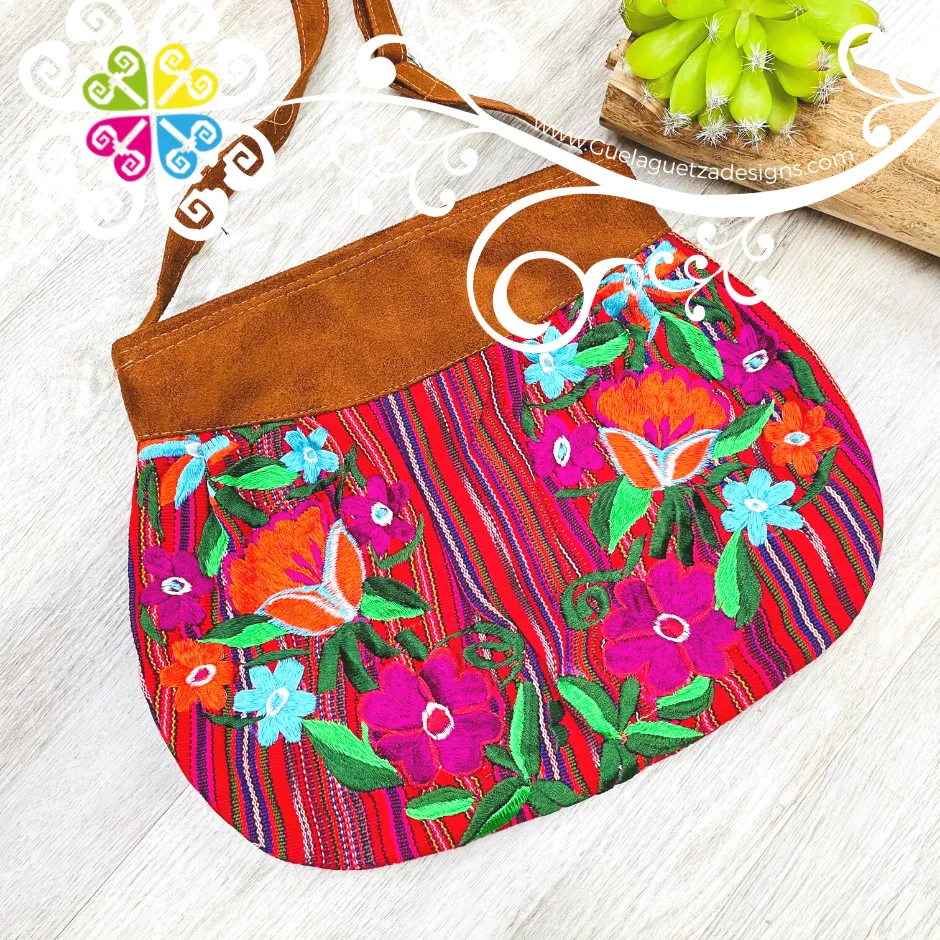 Embroider Waist Shape Crossover Bag