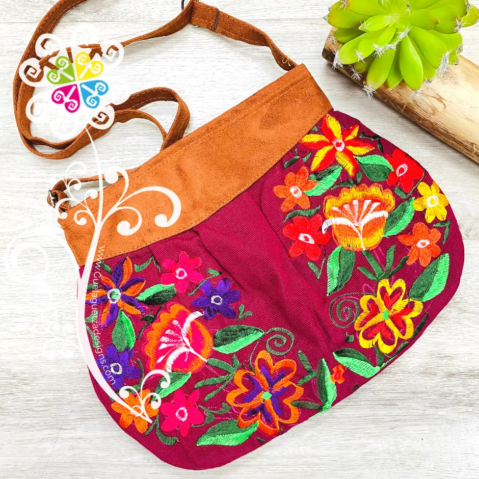 Embroider Waist Shape Crossover Bag