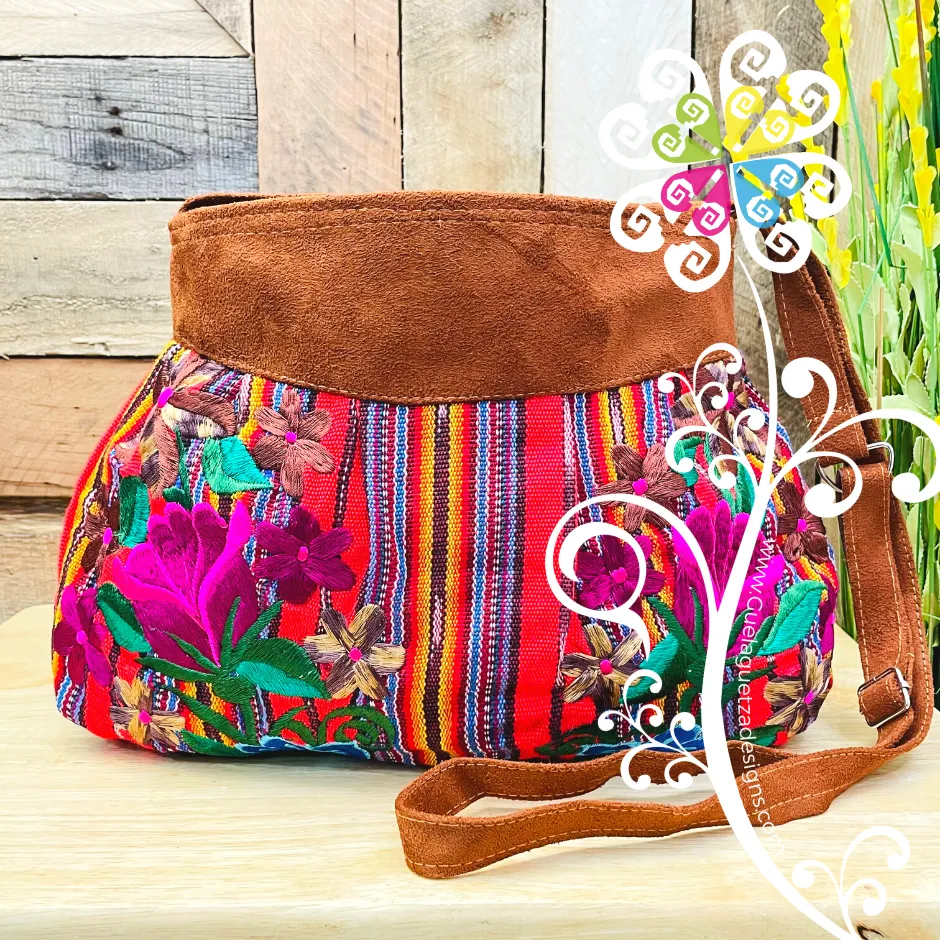 Embroider Waist Shape Crossover Bag