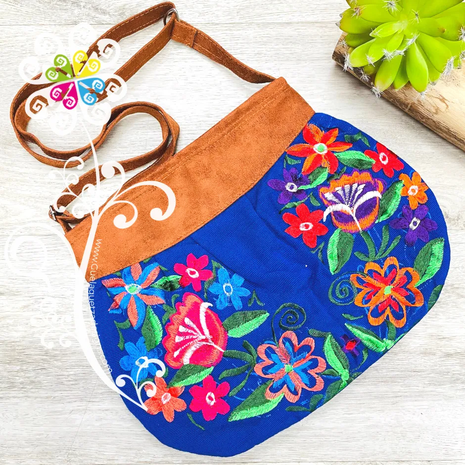 Embroider Waist Shape Crossover Bag