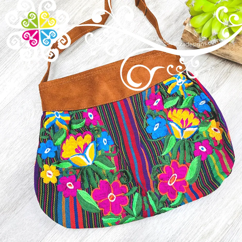 Embroider Waist Shape Crossover Bag