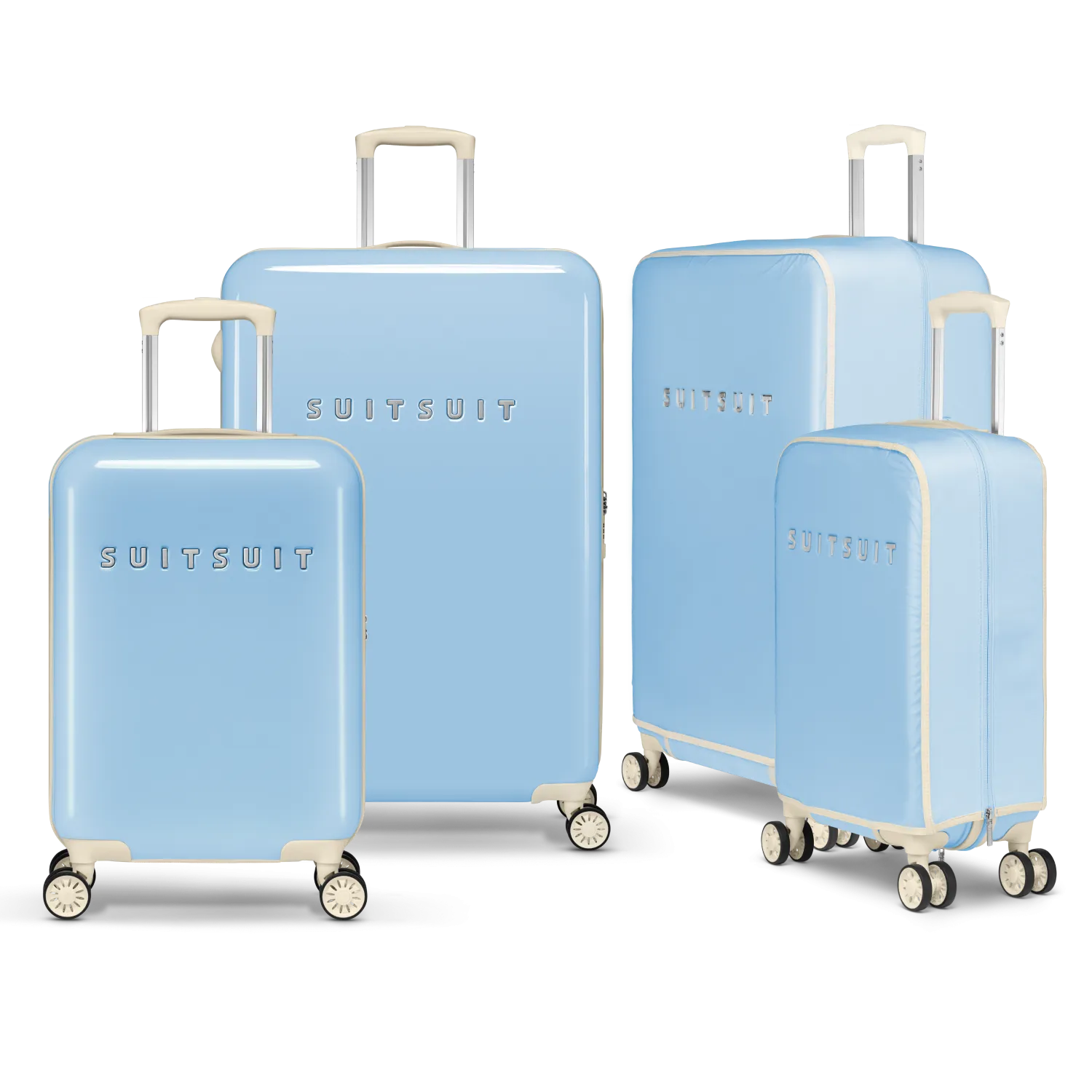 Fabulous Fifties - Chambray Blue - Safe Travels Set (20/28 INCH)