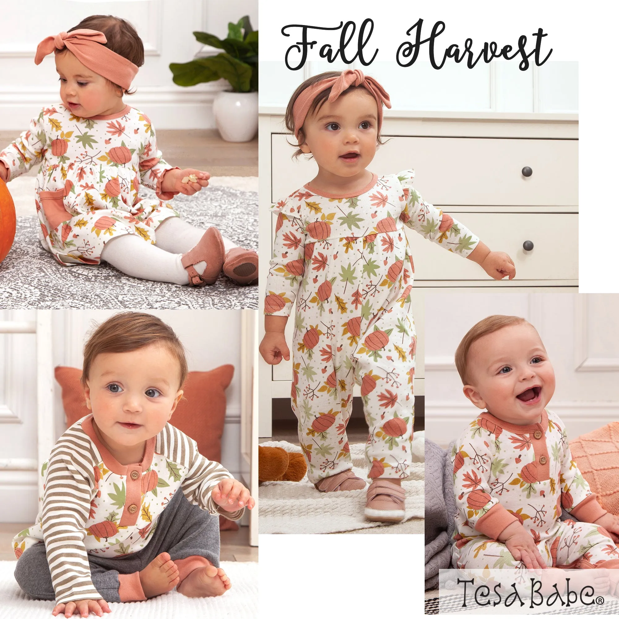 Fall Harvest Empire Waist Bamboo Romper