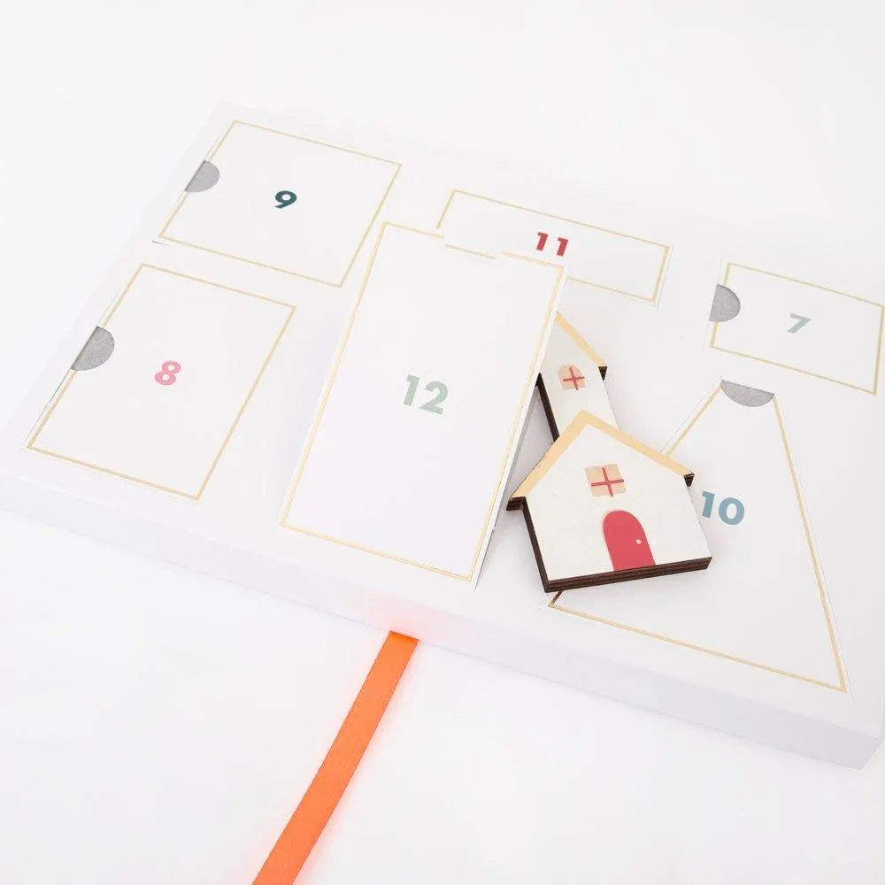 Festive Village Wooden Advent Calendar